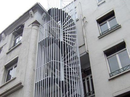 yangın Z tip Merdiveni, Dairesel yangın merdiveni imalatı, yangın merdiveni